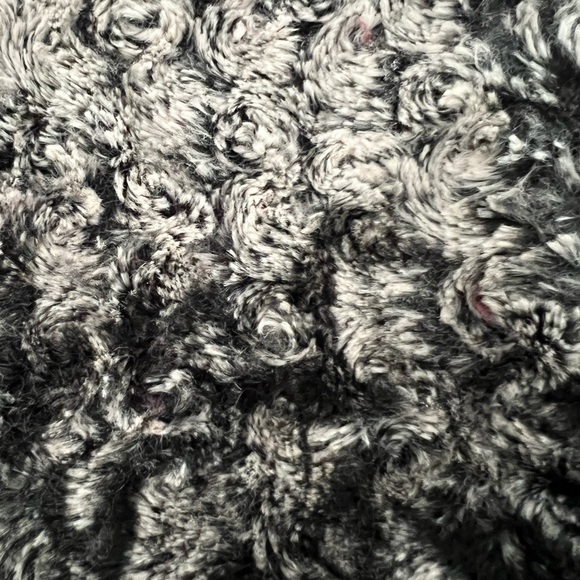 NWOT Faux fur, black and gray infinity scarf - Picture 3 of 3